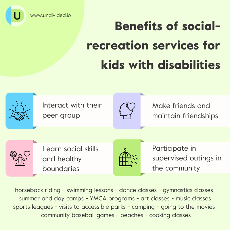 Benefits of social-recreational services for kids with disabilities