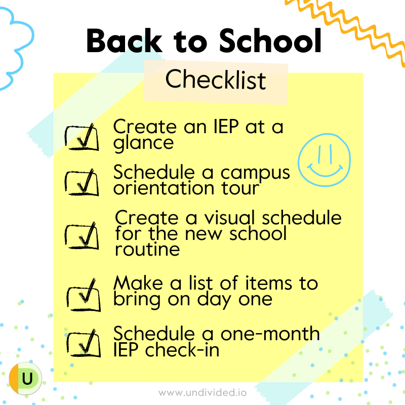 Checklist of things for parents to do when kids are going back to school