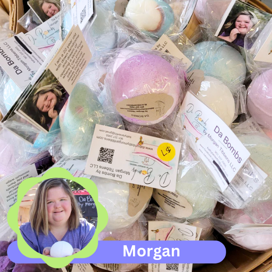 Bath bombs sold by a creator with Down Syndrome
