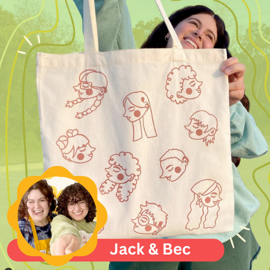 Deafies Tote Bag by Jack and Bec