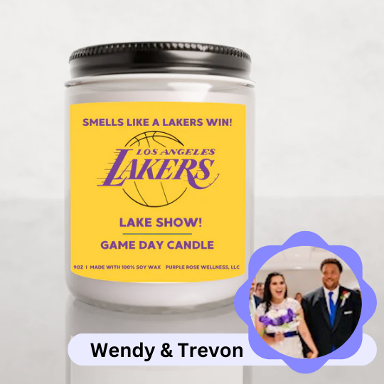 Purple Rose Wellness soy wax candles sports themed supporting ASL