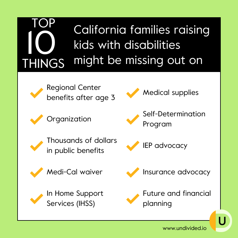 Commonly overlooked public benefits for families of kids with disabilities in California