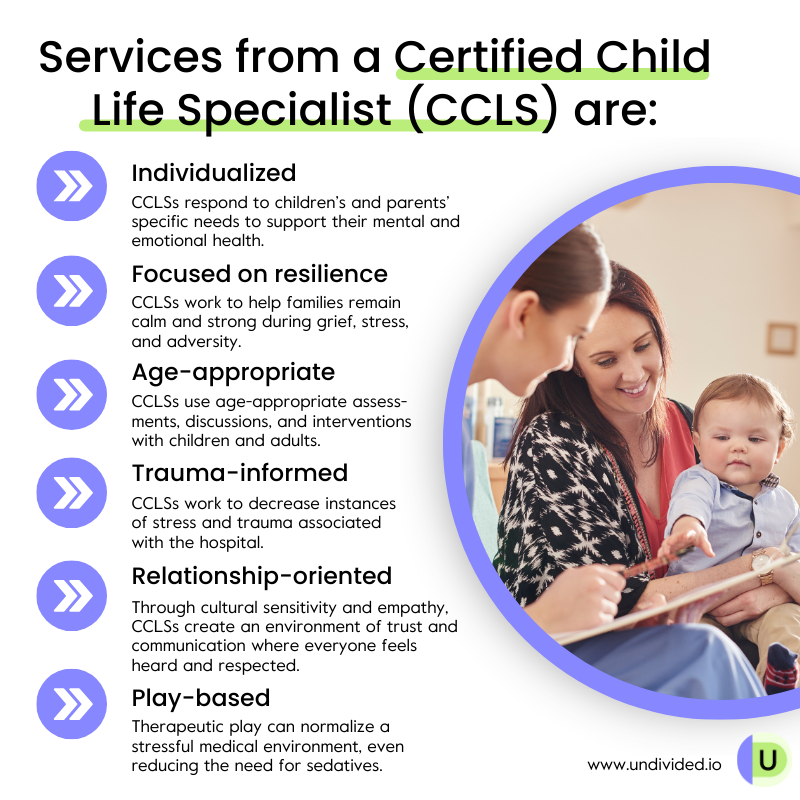 Services from a Certified Child Life Specialist (CCLS)