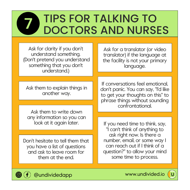 7 Tips for Talking to Doctors and Nurses