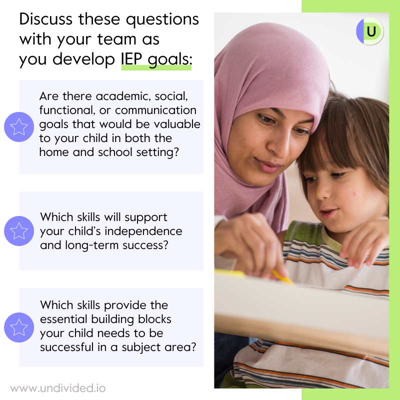 Questions to ask your IEP team about IEP goals